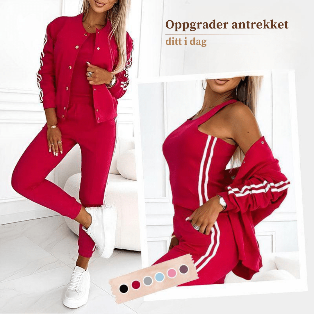 ASHLEY | 3 - DELT SETT MED BASEBALLJAKKE &amp; BUKSER - Nordic Boutique &amp; Co.