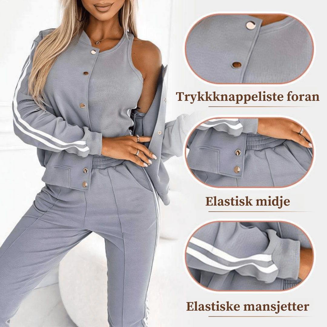 ASHLEY | 3 - DELT SETT MED BASEBALLJAKKE &amp; BUKSER - Nordic Boutique &amp; Co.