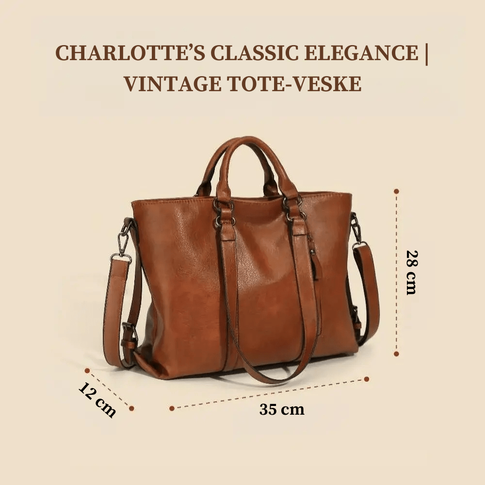 CHARLOTTE’S CLASSIC ELEGANCE | VINTAGE TOTE - VESKE - Nordic Boutique & Co.