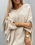 VICTORIA | STRIKKET CAPE GENSER - Nordic Boutique & Co.